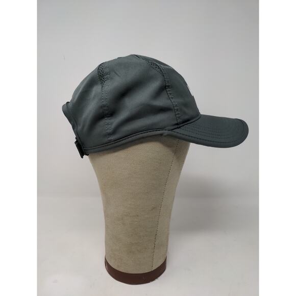 Nike Dri Fit Featherlight Strapback Hat Gray White Swoosh OSFM - Picture 5 of 9